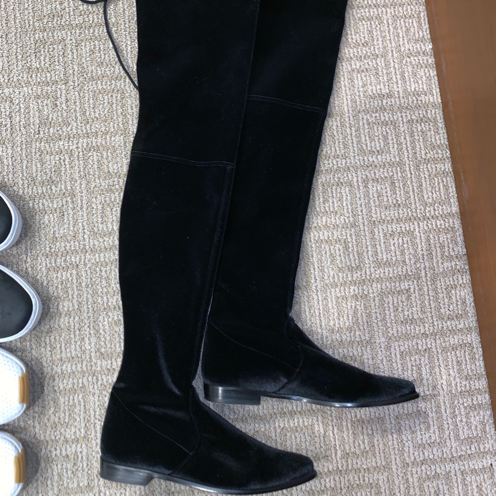 Stuart Weitzman The Lowland Boot Black Suede